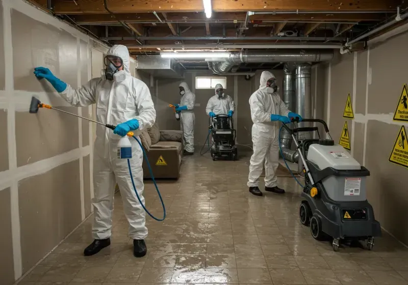 Basement Moisture Removal and Structural Drying process in Port Norris, NJ